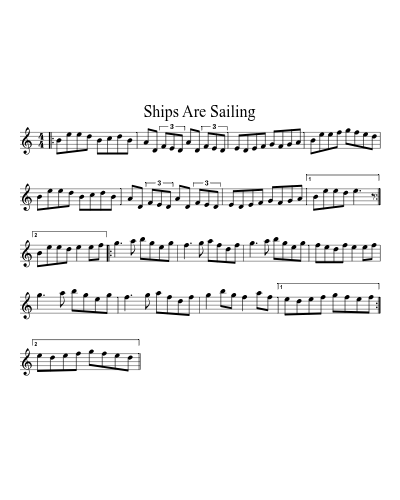 Ships Are Sailing (Version 3) sheet music preview