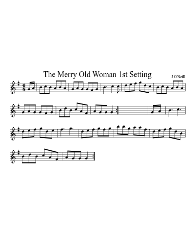 The Merry Old Woman 1st Setting