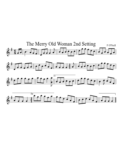 The Merry Old Woman 2nd Setting