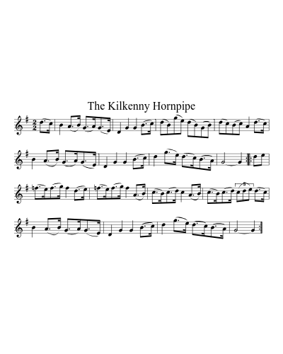 The Kilkenny Hornpipe sheet music preview