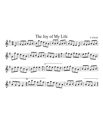 The Joy Of My Life (Version 2) sheet music preview