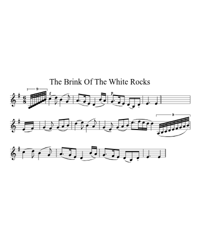 The Brink Of The White Rocks sheet music preview