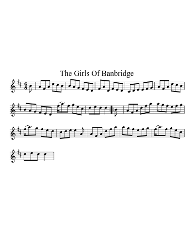 The girls of Banbridge (Version 2) sheet music preview