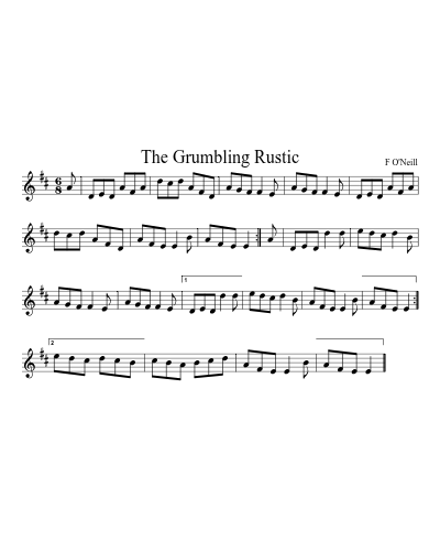 The Grumbling Rustic (Version 2) sheet music preview