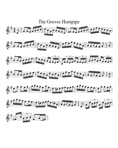 The Groves Hornpipe (Version 3) sheet music preview