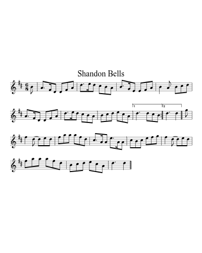 Shandon Bells (Version 5) sheet music preview