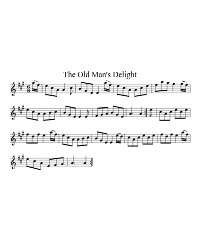 The Old Man's Delight sheet music preview