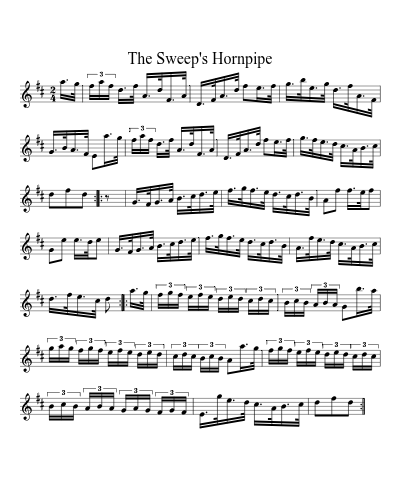 The Sweep's Hornpipe (Version 3) sheet music preview