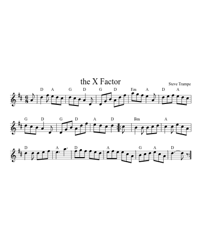 the X Factor sheet music preview