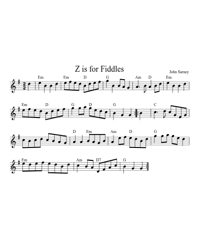 Z is for Fiddles