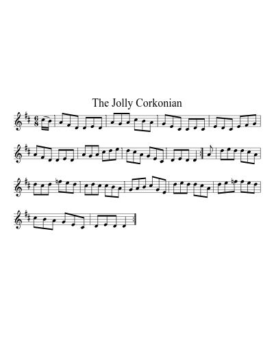 The Jolly Corkonian sheet music preview