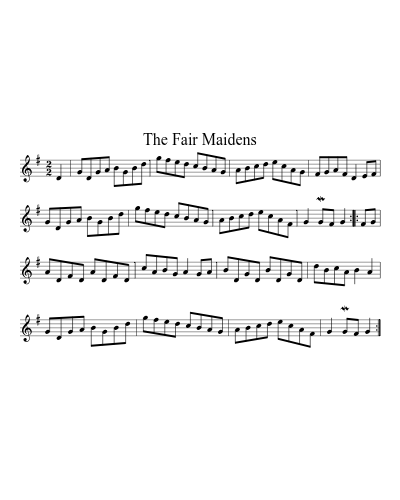 The fair maidens (Version 3) sheet music preview
