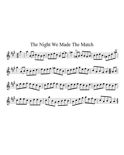 The Night We Made The Match (Version 2) sheet music preview