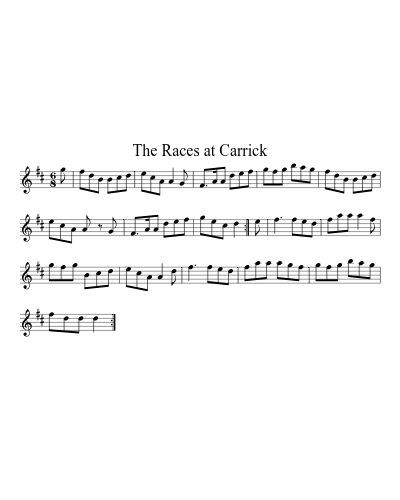 The races at Carrick (Version 2) sheet music preview