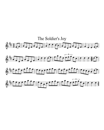 The soldier's joy (Version 3) sheet music preview