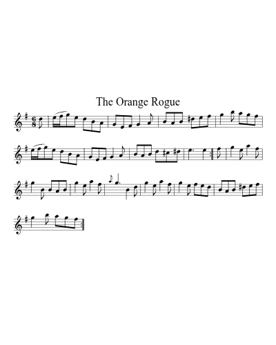 The Orange Rogue sheet music preview
