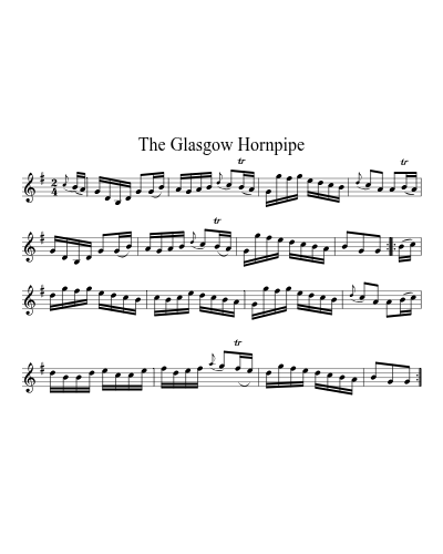 The Glasgow Hornpipe (Version 3) sheet music preview