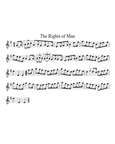 The rights of man (Version 4) sheet music preview