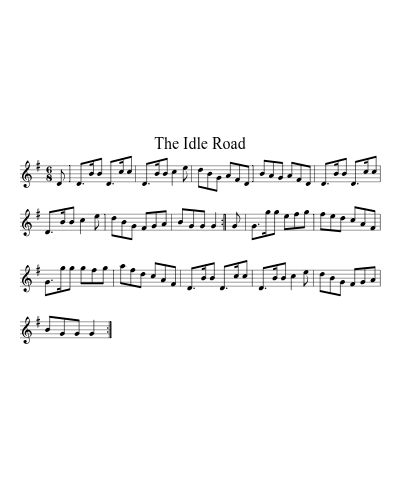 The Idle Road (Version 2) sheet music preview