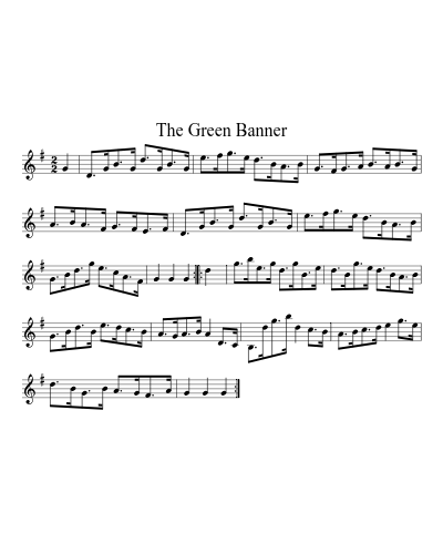 The Green Banner sheet music preview