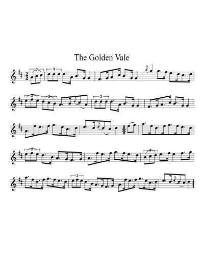 The Golden Vale (Version 2) sheet music preview