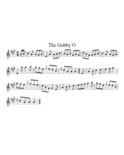 The Gobby O (Version 3) sheet music preview