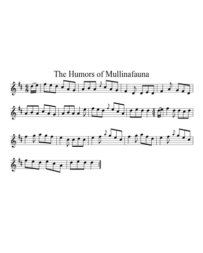 The Humors Of Mullinafauna (Version 2) sheet music preview