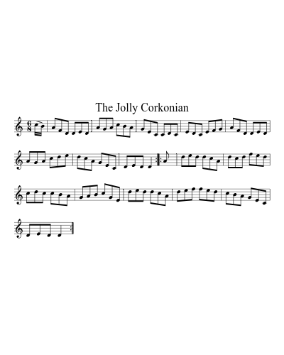 The Jolly Corkonian (Version 2) sheet music preview