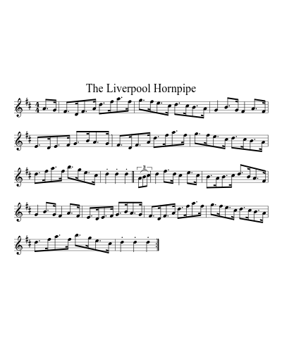 The Liverpool hornpipe (Version 5) sheet music preview