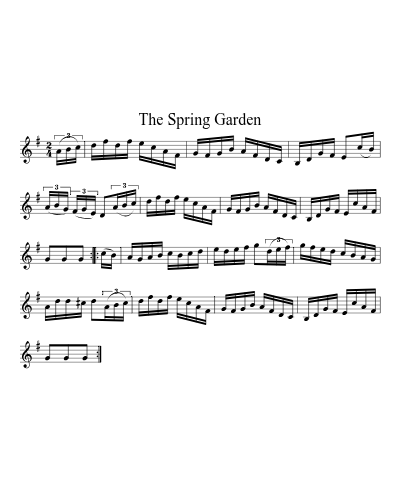 The Spring Garden (Version 2) sheet music preview