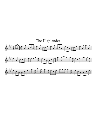 The highlander (Version 3) sheet music preview