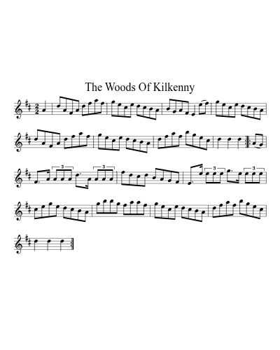 The woods of Kilkenny (Version 3) sheet music preview