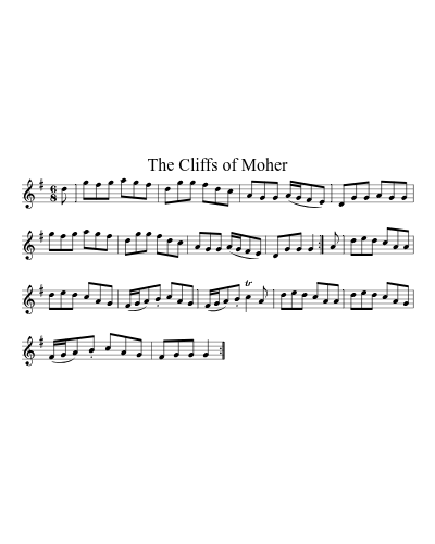 The cliffs of Moher (Version 4) sheet music preview