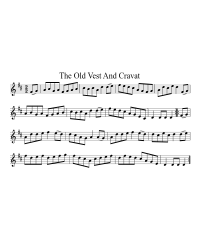 The Old Vest and Cravat (Version 2) sheet music preview