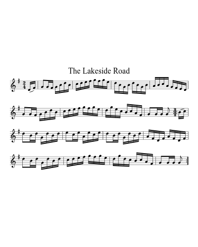 The Lakeside Road (Version 2) sheet music preview