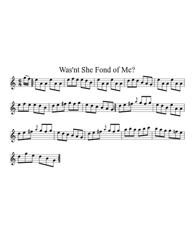 Was'nt she fond of me? (Version 2)