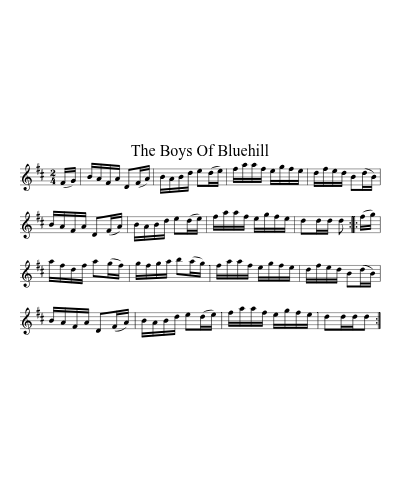 The Boys Of Bluehill (Version 5) sheet music preview