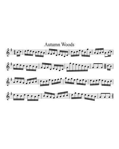 Autumn Woods (Version 2) sheet music preview