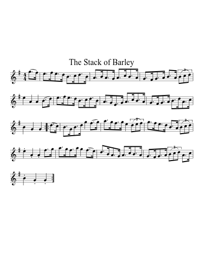 The stack of barley (Version 2) sheet music preview