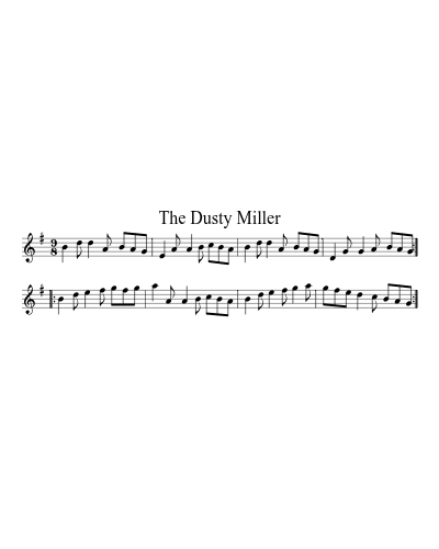 The Dusty Miller (Version 3) sheet music preview