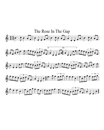 The Rose In The Gap sheet music preview