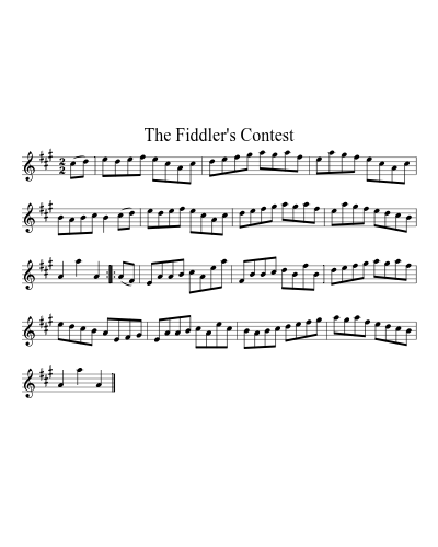 The Fiddler's Contest sheet music preview