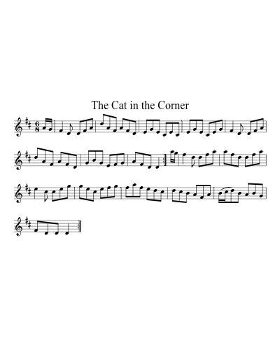 The Cat In The Corner (Version 2) sheet music preview