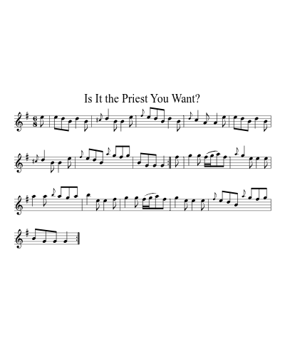 Is It The Priest You Want? (Version 2) preview