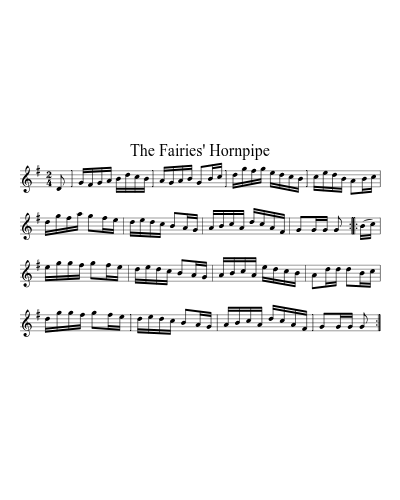 The Fairies' hornpipe (Version 5) sheet music preview