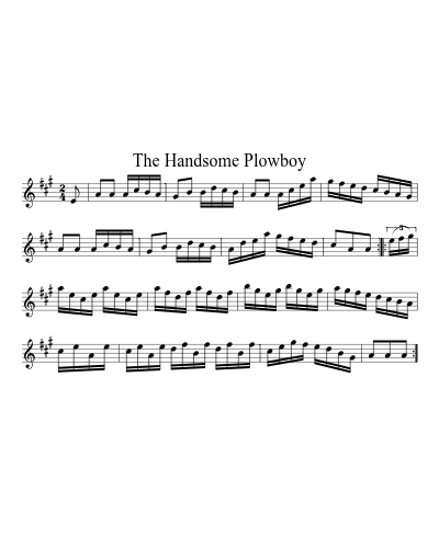 The Handsome Plowboy (Version 3) sheet music preview