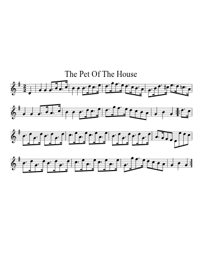 The Pet Of The House (Version 3) sheet music preview