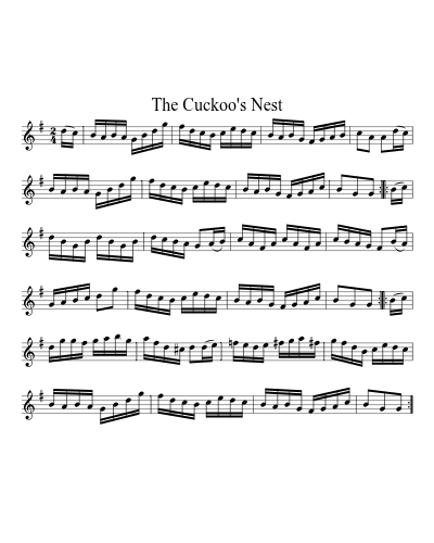The Cuckoo's Nest (Version 6) sheet music preview