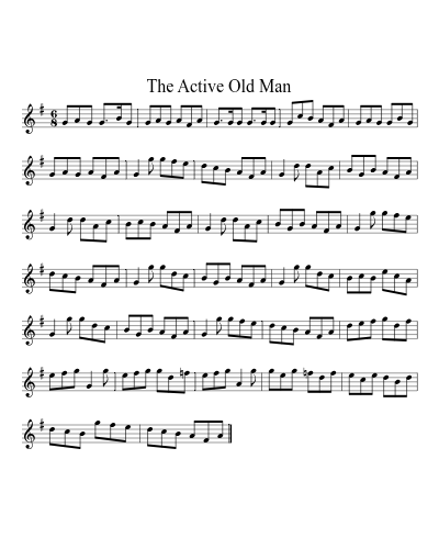The Active Old Man sheet music preview