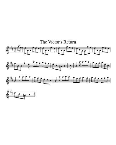 The victor's return (Version 3) sheet music preview